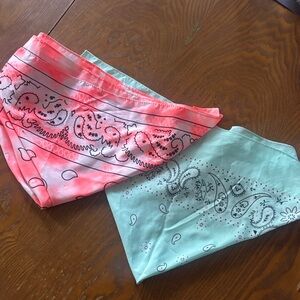Set of Two Soft Paisley Bandanas